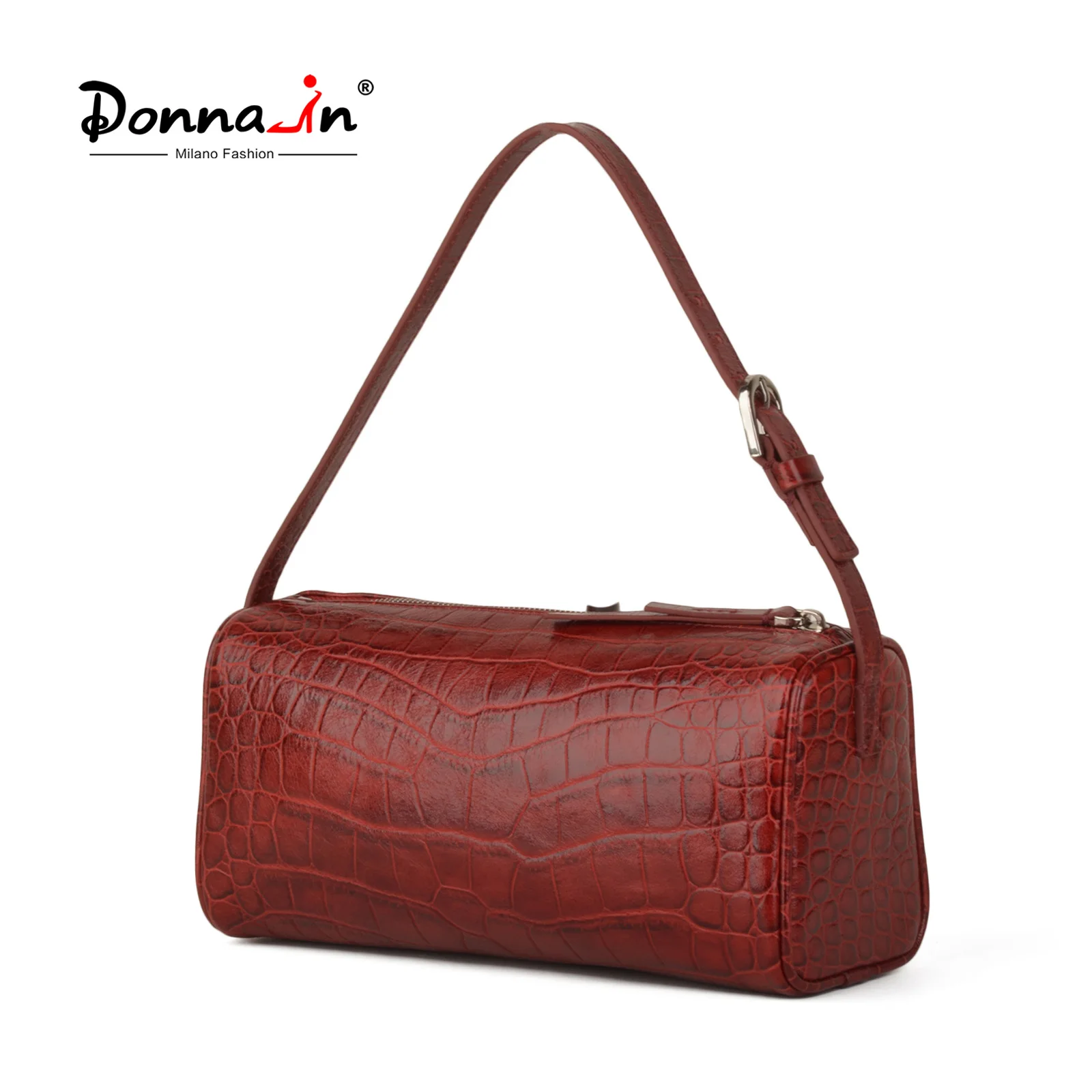 donna-in-embossed-calfskin-handbag-for-women-genuine-leather-shoulder-bag-barrel-shape-party-outing-vintage-styler