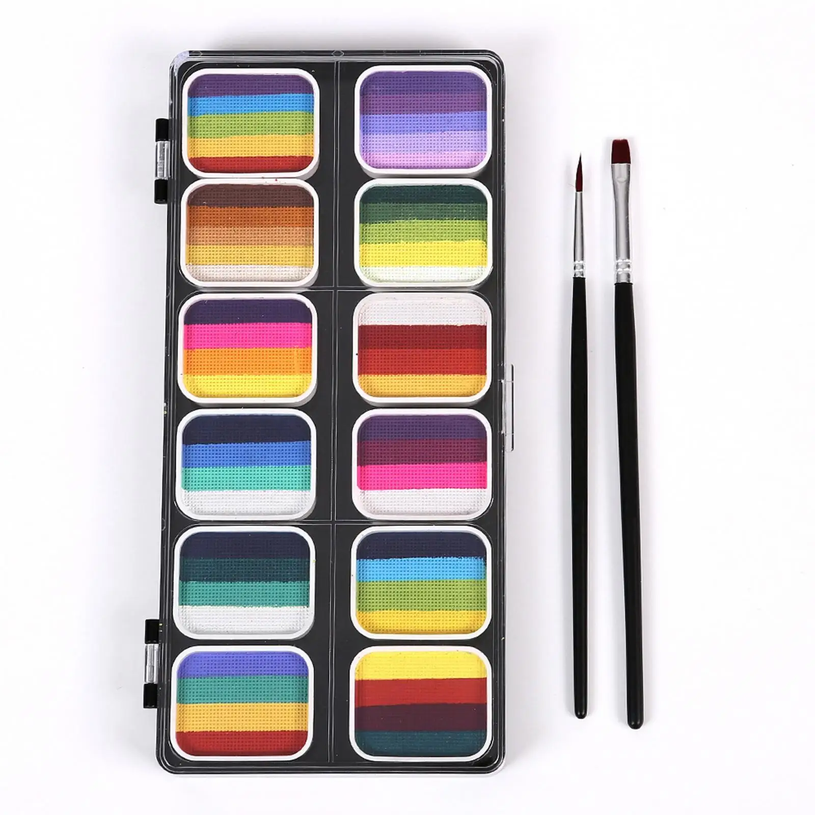 Face Paint Set with 12 Watercolor Shades for Kids' Parties