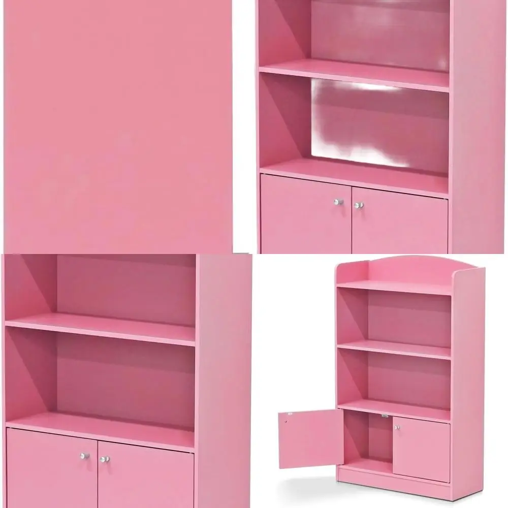 

Pink LOVA Storage Bookshelf with Door, 11.8 x 23.6 x 37.3, Suitable for Living Room, Bedroom, Home Office