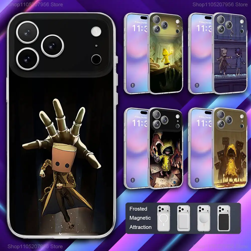 

L-Little Game Nightmares For iPhone 11,12,15,14,13,17,16,Pro,Plus,E,Max,Air,Mini Magnetic Frosted Cover Phone Case