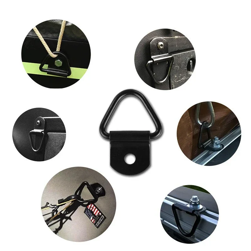 10/20Pcs Stainless Steel D-Shaped Hooks for Car Truck Trunk Fixing Cargo Net Accessories