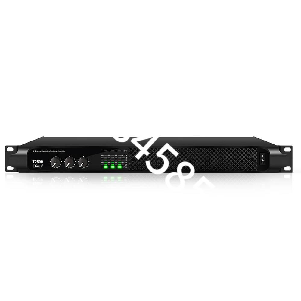 

Biner Hot Selling T2500 High Power 2*500W+1000W Digital Post Power Amplifier Professional 3 Channel