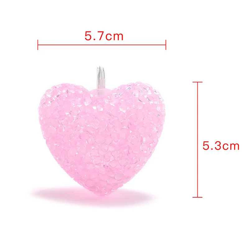 3M 20LED Cotton Love Heart Wedding String Fairy Light Pink Girl String Light Indoor Wedding Party Garland san valentino Decor