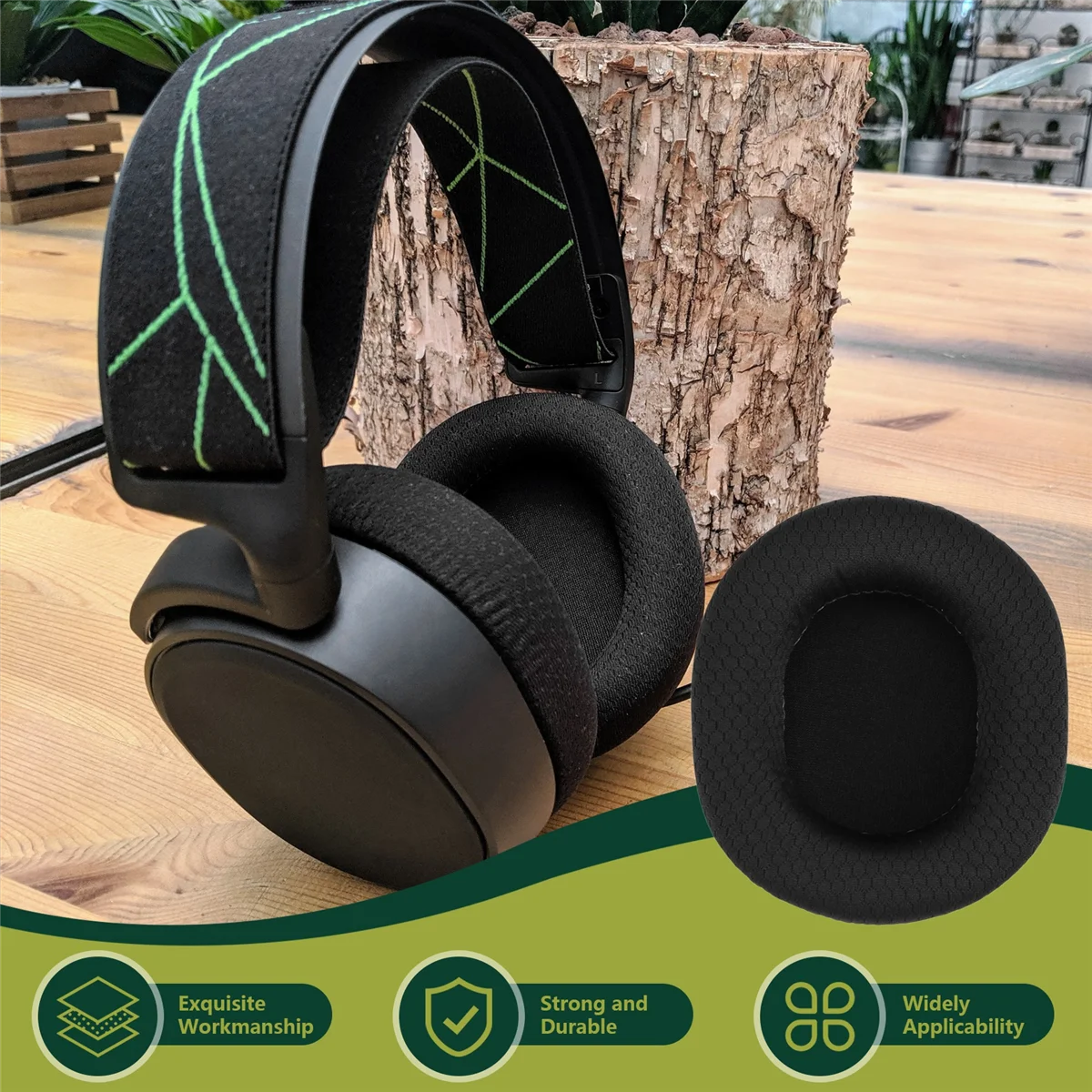 وسائد أذن بديلة من CHCH لـ Steelseries Arctis 1/3/5/7/7X/9/9X/Pro Xbox سماعات رأس لاسلكية معزولة وسائد أذن