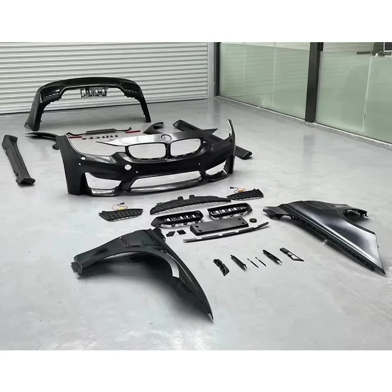 

for F30 F35 M3 Body Kit 2013-2018 Car Bumpers Side Skirts Fender Grille Wide Bodykit Bodykit M3 Style Wide Body Kit