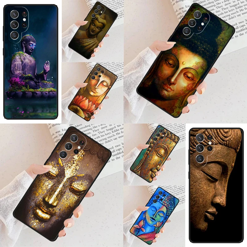 Buddha statue Vintage Phone Case For Samsung Galaxy S24 S23 S22 S21 Ultra S10 Note 10 Pro S20 Plus FE S9 S8 Cover