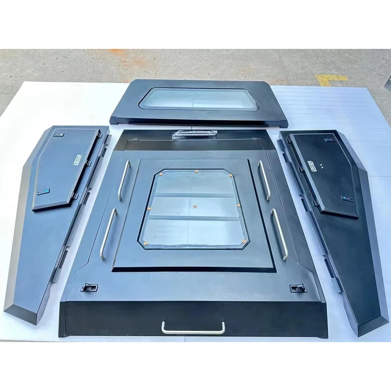 سيارة 007، لسيارة Jeep Gladiator Pickup Hardtop - تصميم سبليت فولاذي مقاوم للماء، غطاء سقف جاهز للتخييم #3