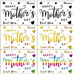 6pcs Mother's Day decorations Happy father Balloon Stickers Gold Black DIY ballons stickers Mother Birthday Party Decoration
