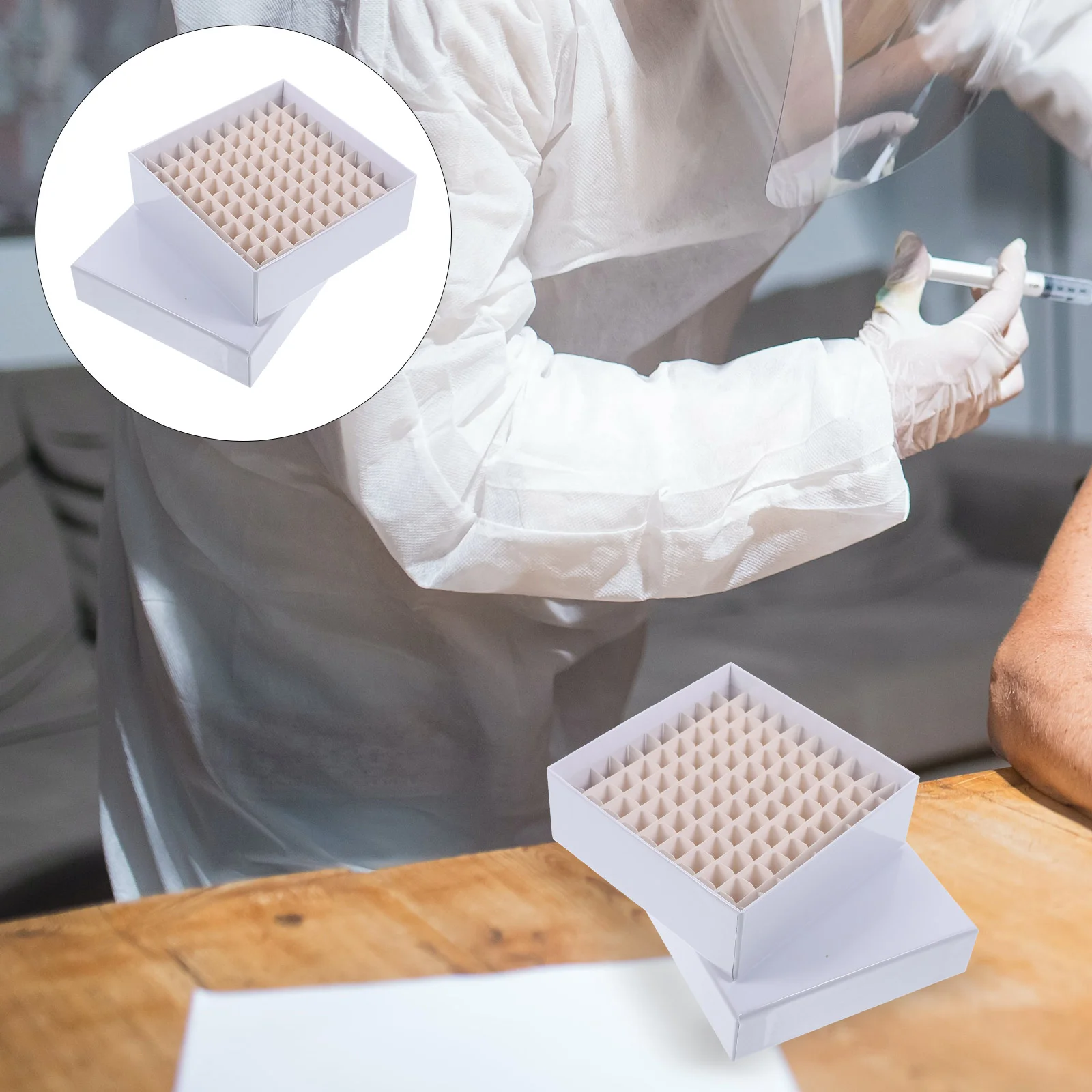 Tube Box Microcentrifuge Storage Holder for Freezer Container Laboratory Paper