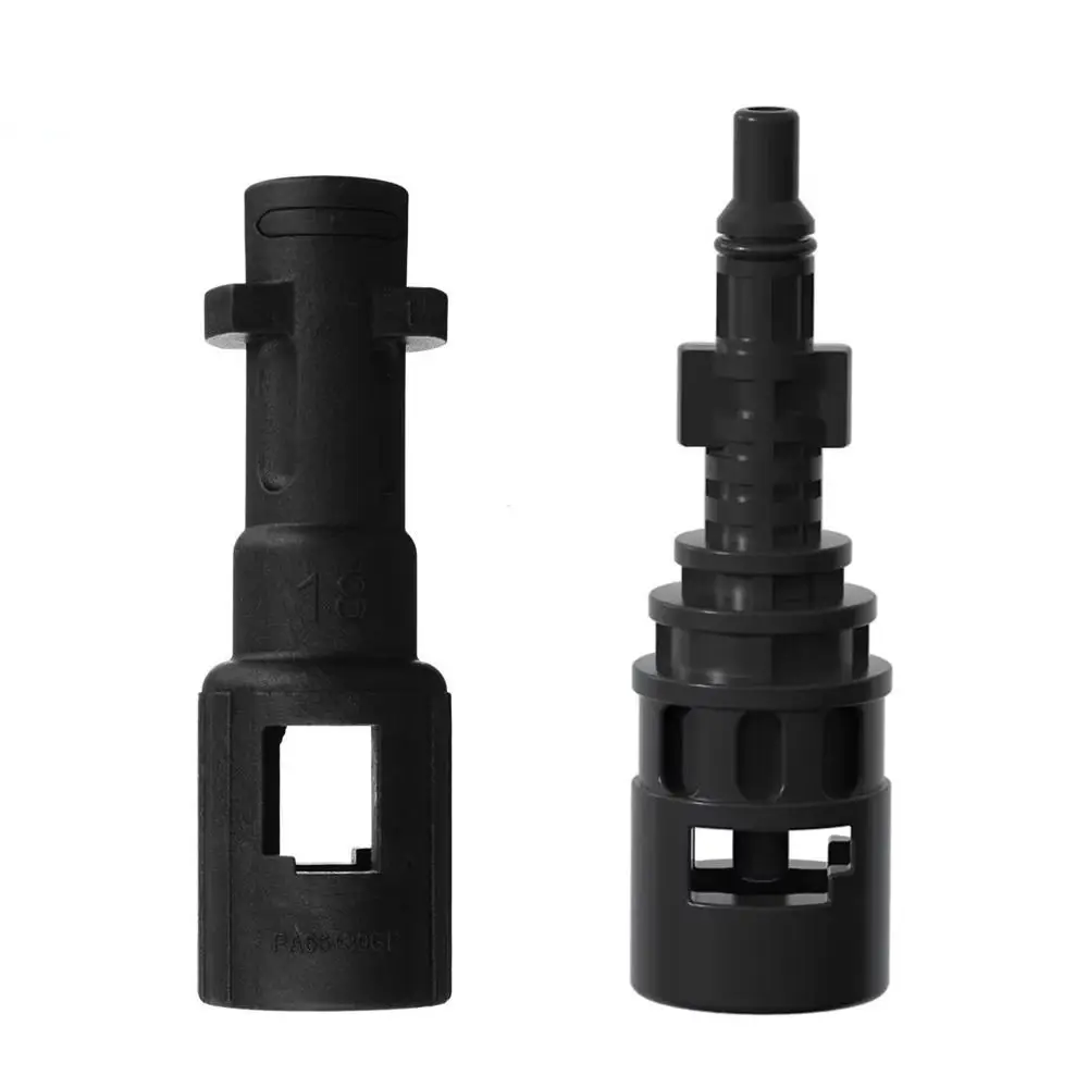 Conector de mangueira de água preta, conversor de alta pressão de plástico para Karcher entre acessório de lavadora de carro Lavor