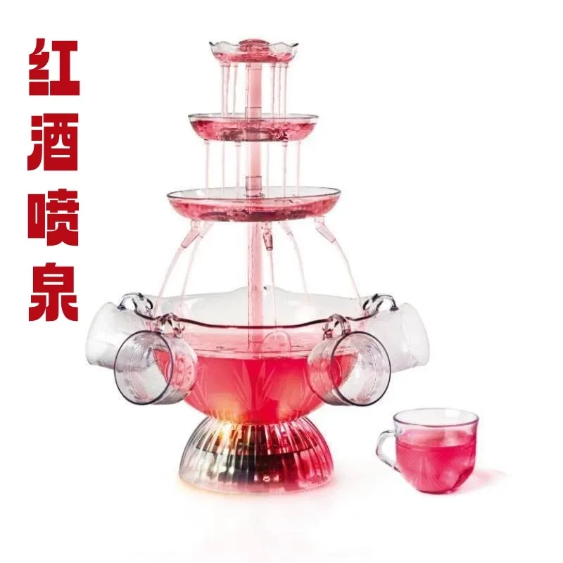 110V/ 220V Wine Dispenser Wine Fountain Machine Juice Drink Beer Waterfall Machine Wedding Celebration Water Bar Party