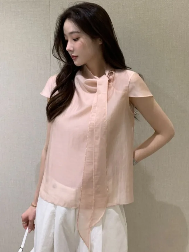 

Ele Loose Women's Svel irt Design Sensation Sa Thin Summer New Sle Versatile Top Ele Loose All-Match Sle