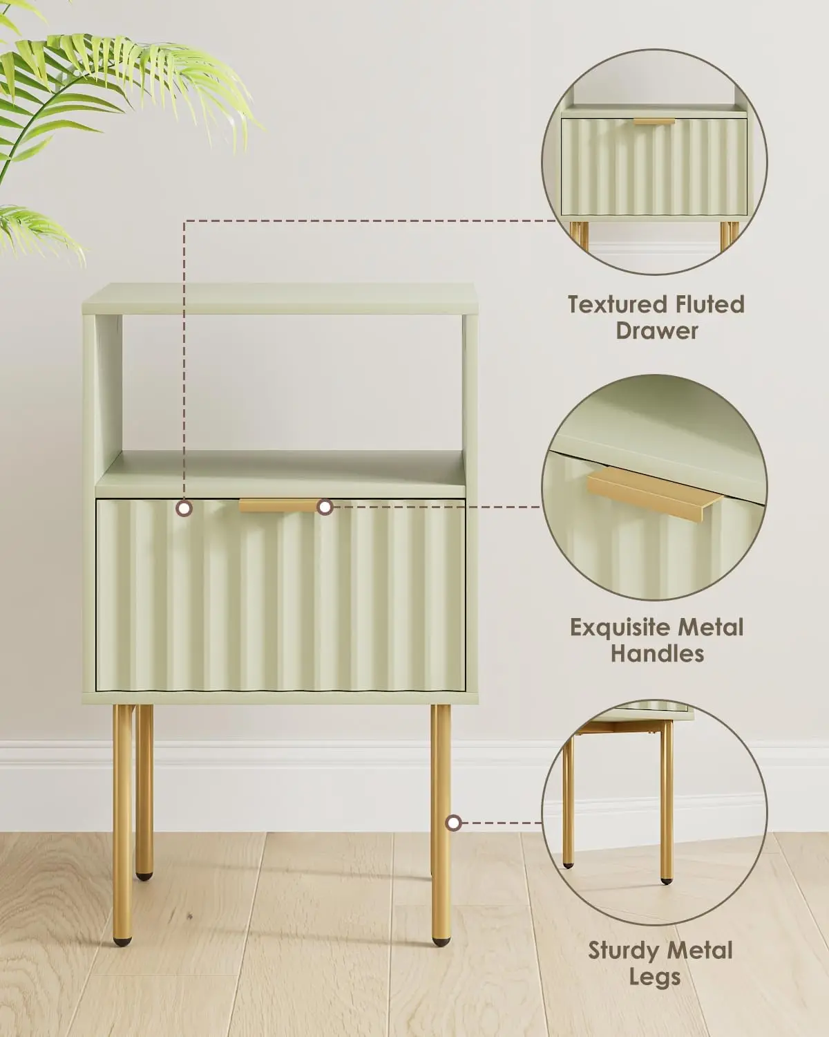 Gold Frame Nightstand 4
