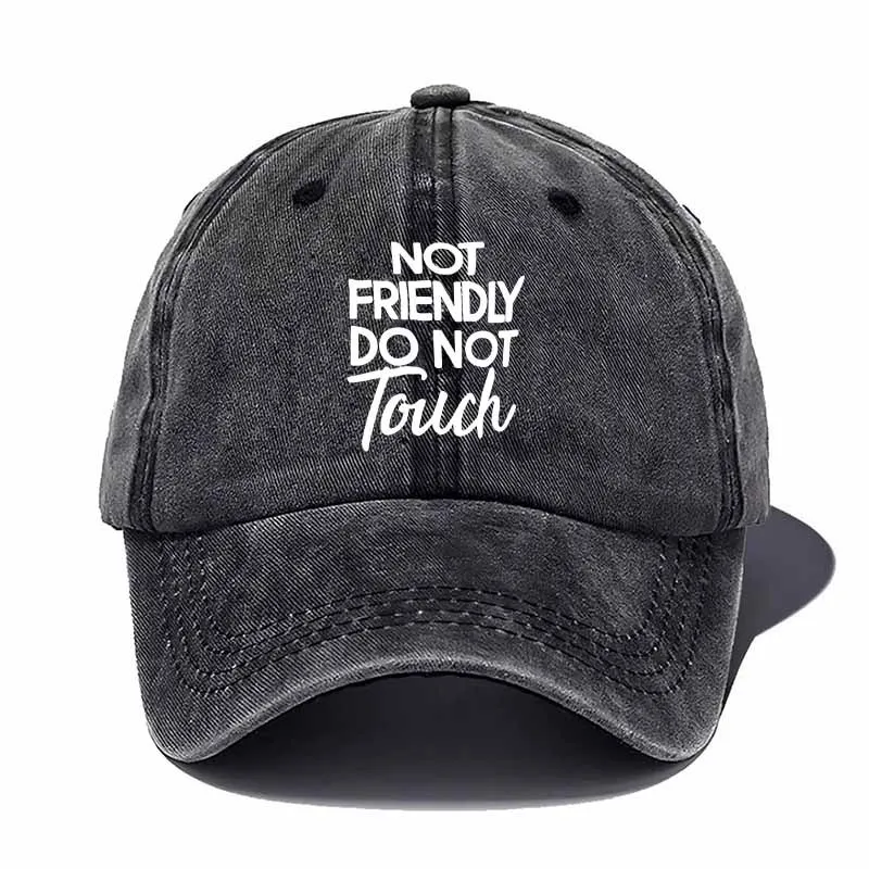 Unisex Washed Baseball Cap, Fashionable and Trendy Baseball Cap, Warning Slogan Design, Suitable for Outdoor Adventures, All Seasons