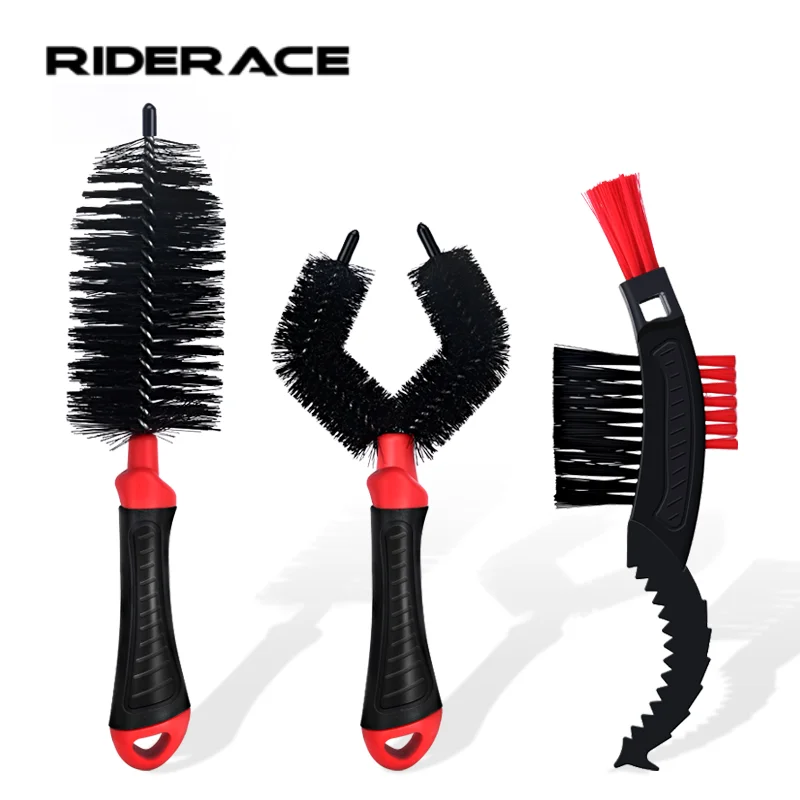 RIDERACE Fahrradketten-Reiniger Fahrrad-Schnellreinigungsset Fahrrad-Wartungswerkzeuge Tragbares Fahrrad-Reinigungsbürsten-Set MTB