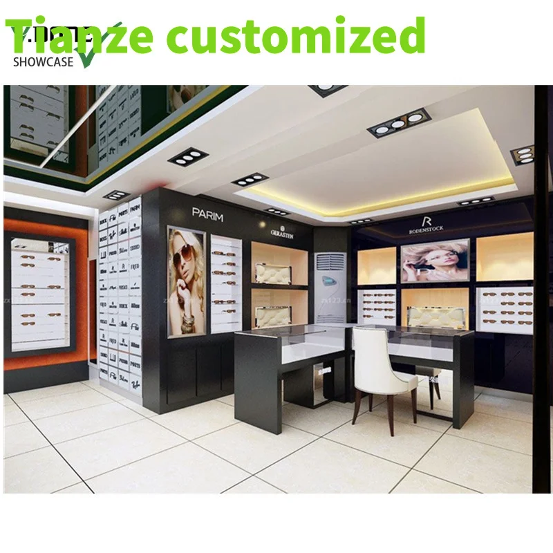 

Customized-High Quality Optical Showroom Wooden Shop Decoration Showcase Spectacle Sunglasses Display Stand Cabinet Eyewear Sto