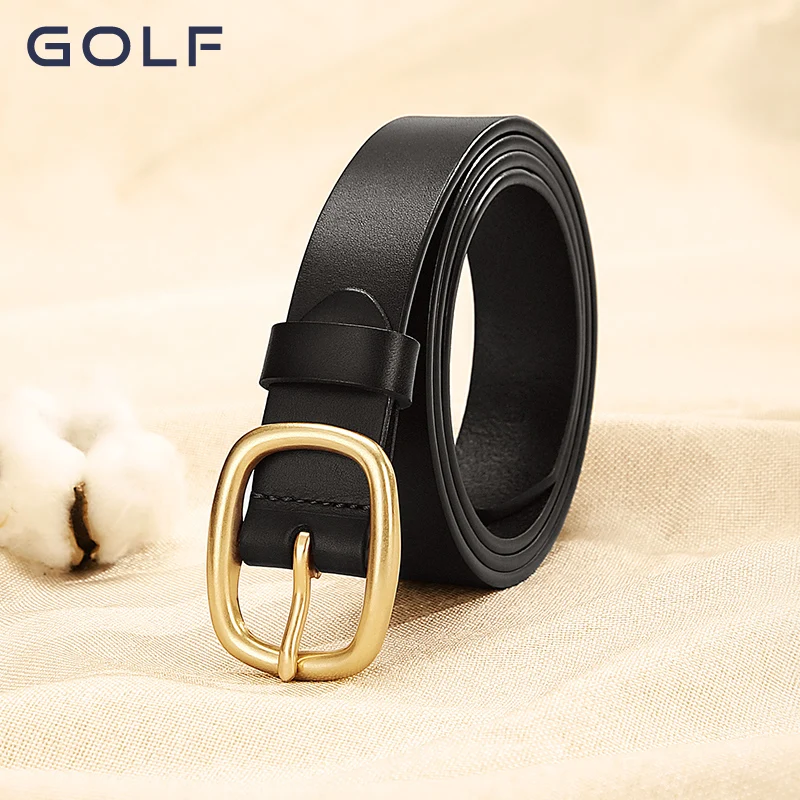 GOLF belt women's top layer cowhide retro simple needle buckle Korean version trendy fashion pants belt