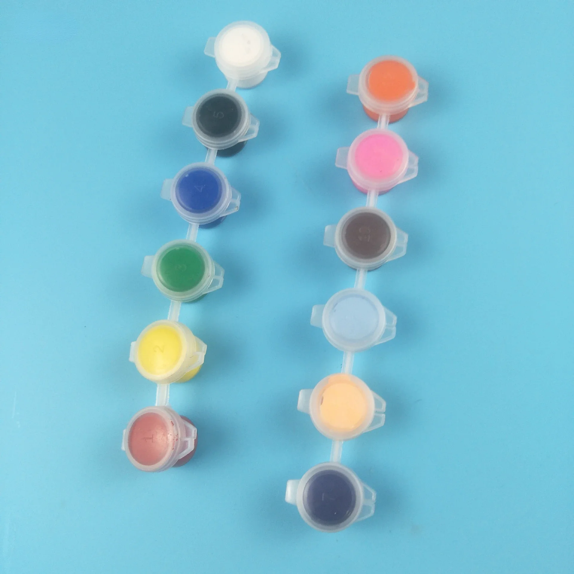 12 Farben DIY Graffiti Pigment Set Acrylfarben mit 2 Pinsel für Ölgemälde Farbset
