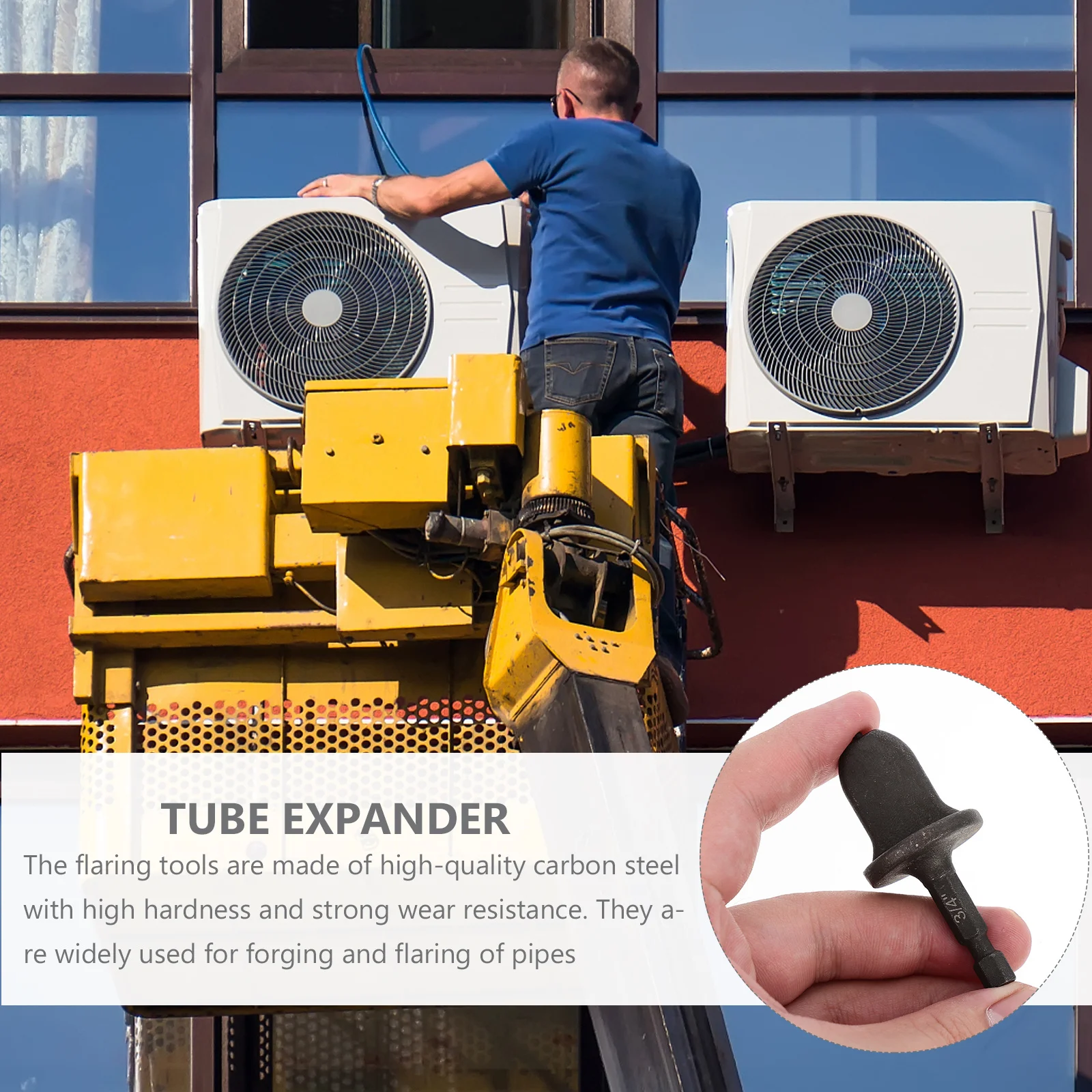 

5Pcs Copper Tube Expander Kit Premium High-Speed Steel Compact Hand Electric Drill Compatible for Refrigerator Freezer Repair