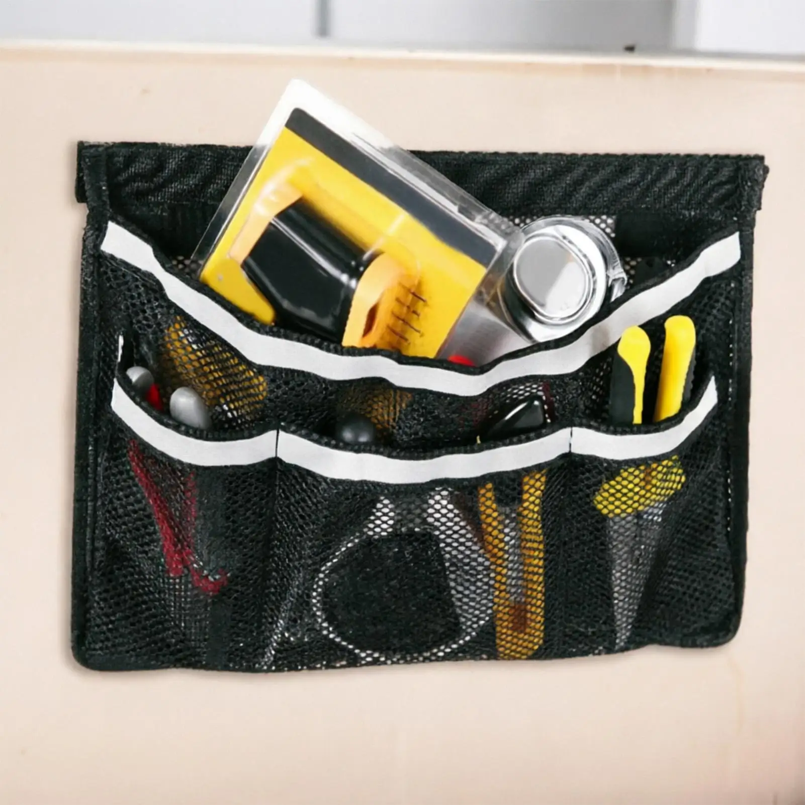 Self-Adhesive Reflective Universal Boat Storage Net Bag Breathable Boat Storage Accessories For Sea Tools Fishing Gear Gloves