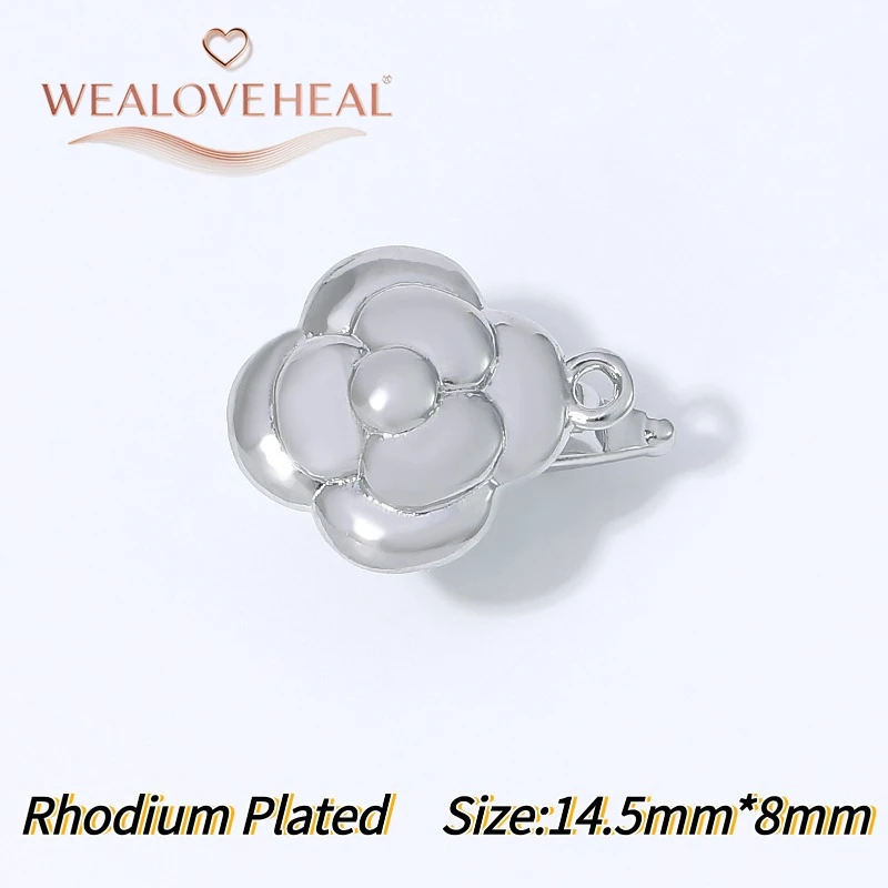 verschluss schmuck, schmuckherstellung zubehör, 18K Vergoldeter Messing-Doppelreihen-Blumen-Scroll-Perlenverschluss, Micro-Pavé-CZ-Blumencluster-Clip für DIY-Halsketten- und Armbandzubehör – Detail 22