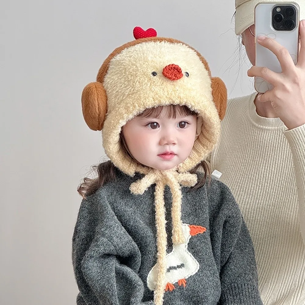 

New Portable Durable High Quality Cute Cartoon Children Hat Windproof Thickned Ear Protection Hat Cold Proof Warm Hat Winter