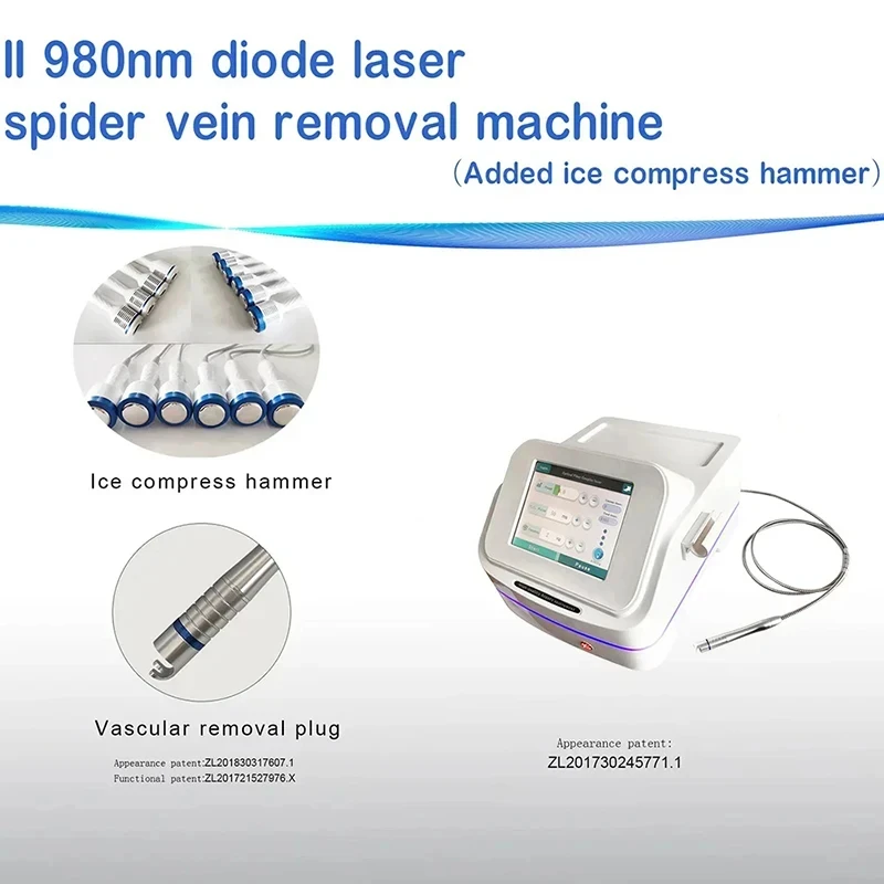 Machine cosmétique de connaissance chaude pour l'élimination des veines d'araignée, diode laser 2024 NM, vaisseaux sanguins, 980