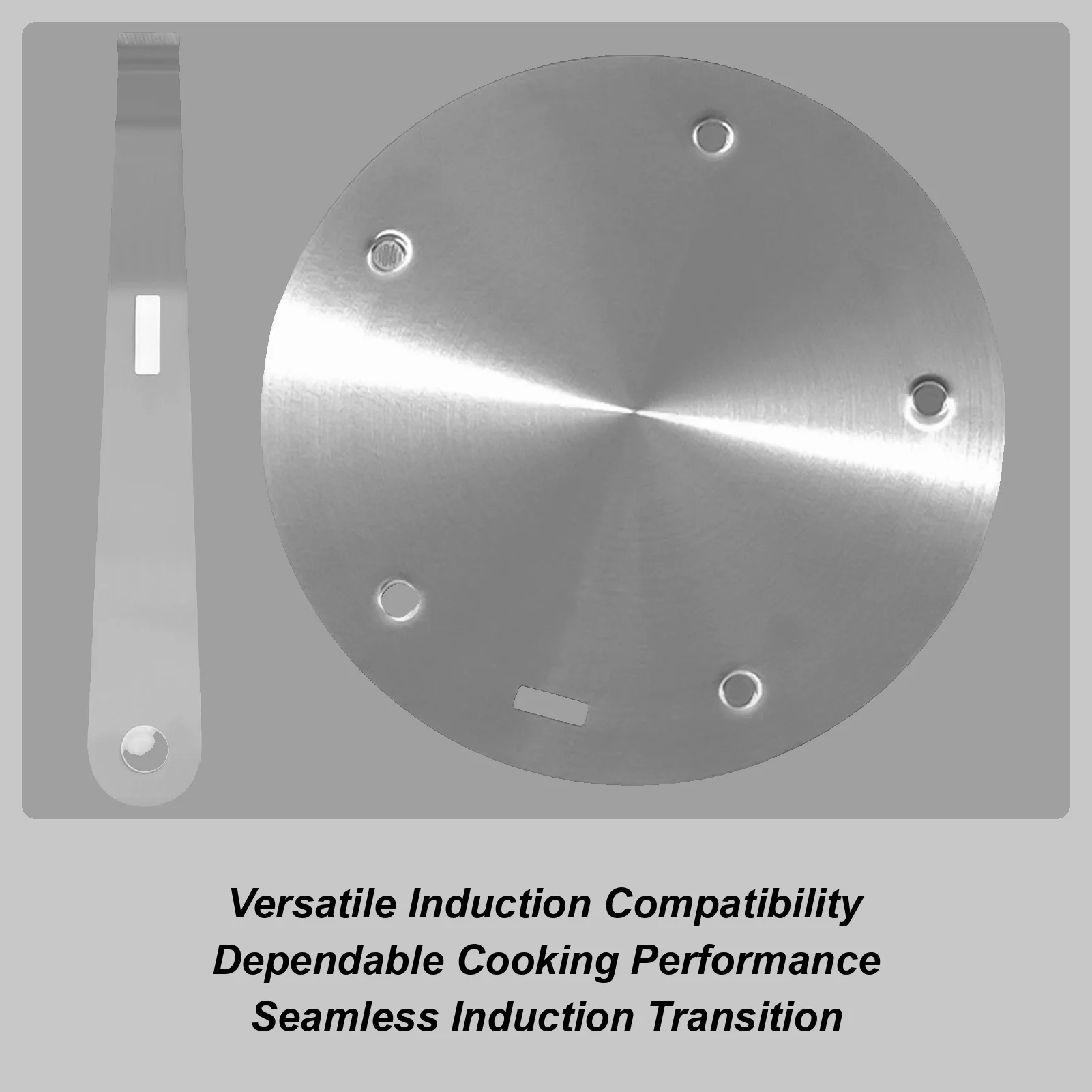 

Induction Adapter Plate Induction Cooktop Converter Plate for Pots Stainless Steel Heat Diffuser Simmer Disk for Household