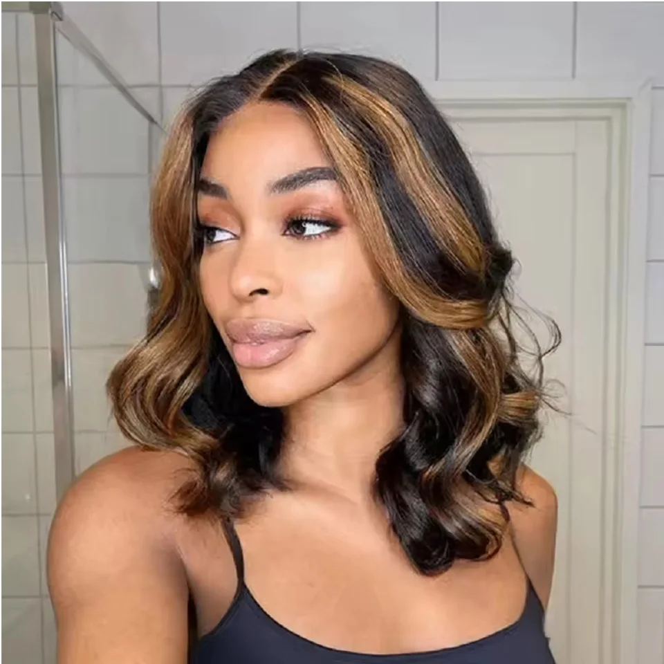 12 Inch Short Synthetic Crochet Hair Extension Body Wave Braiding Hair Extension Highlight Color Hair Extensions For All Seasons