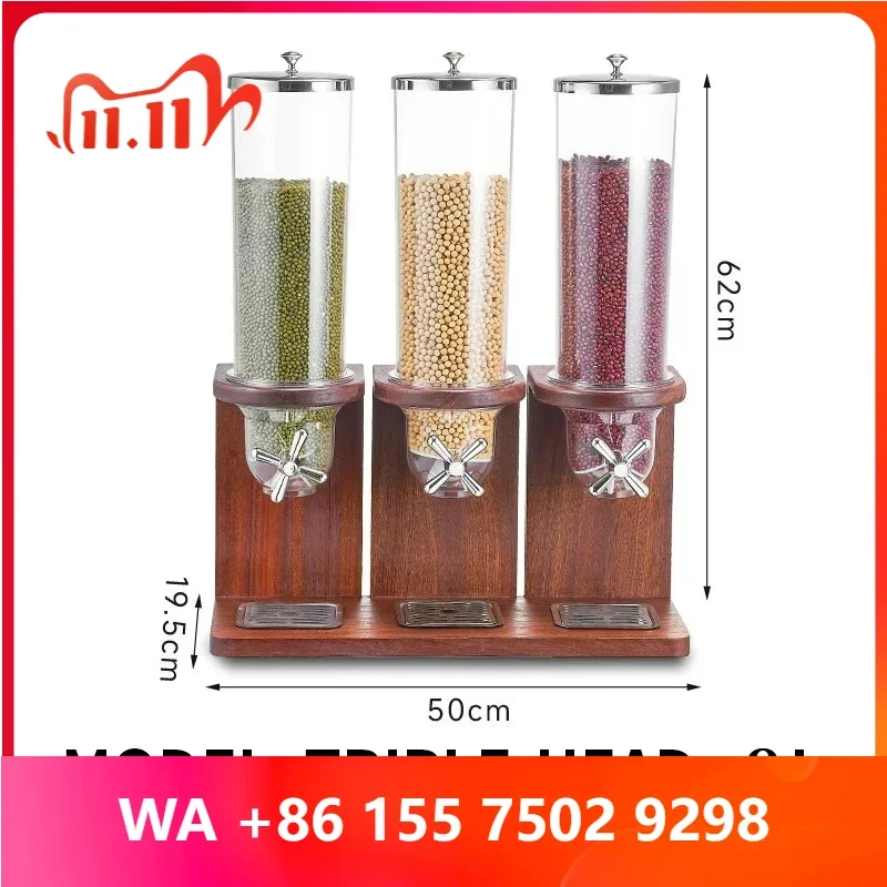 12L Stainless Steel real Dispenser, PC + Stainless Steel, Bulk Food Storage Container, Oatmeal real Dispenser