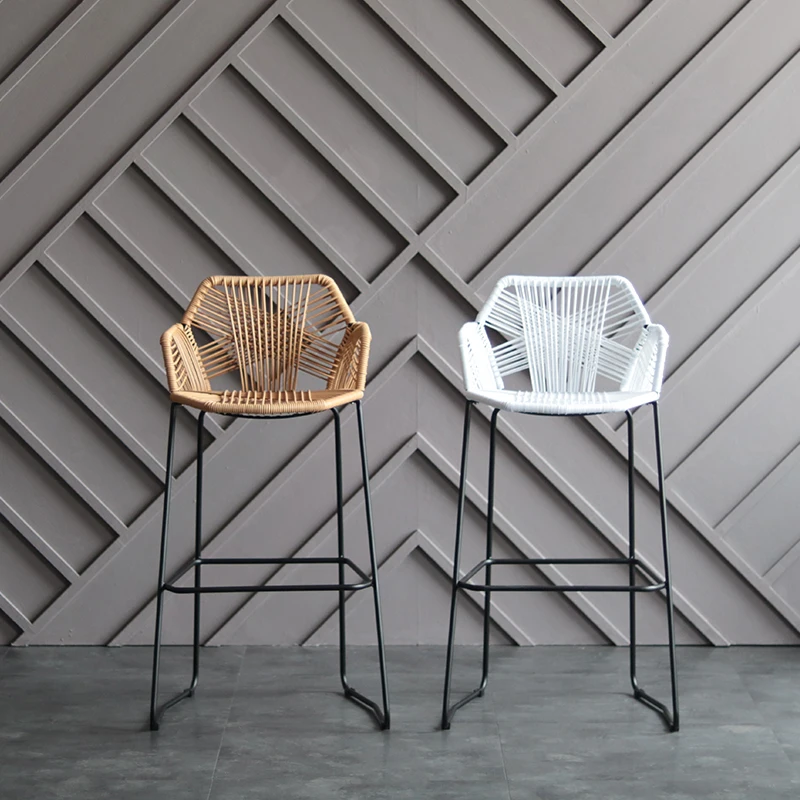 تصميم كراسي للبار فاخرة طويلة مع ظهر لمطعم الألعاب وكراسي بار حديثة وأثاث منزلي من الألومنيوم Sillas Para Comedor