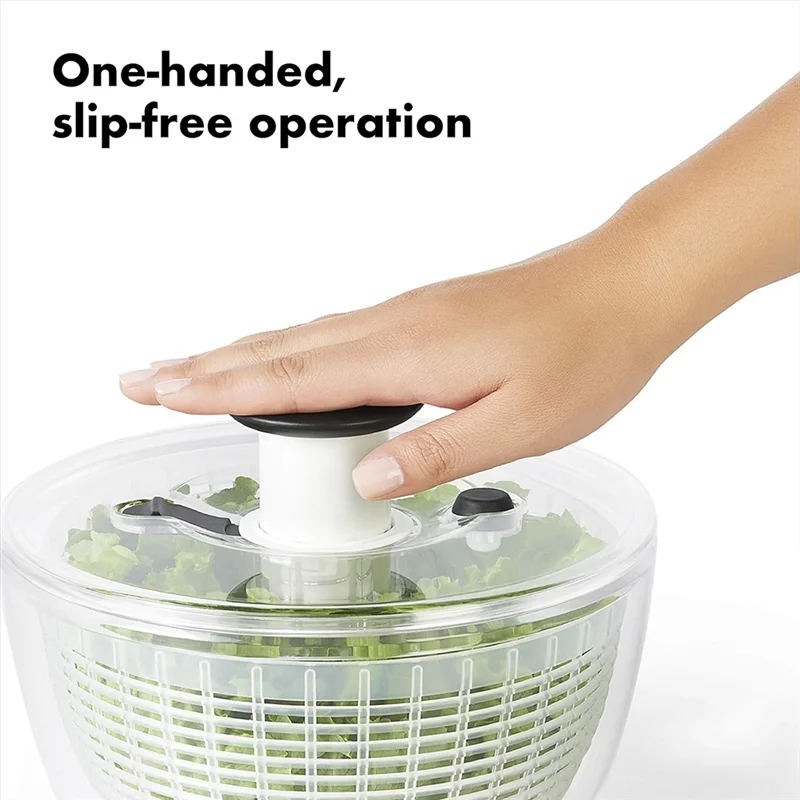 

AT43-Salad Spinner Large Lettuce Spinner Kitchen Gadgets, Large Salad Spinner Vegetable Washer, High Efficiency For Kitchen