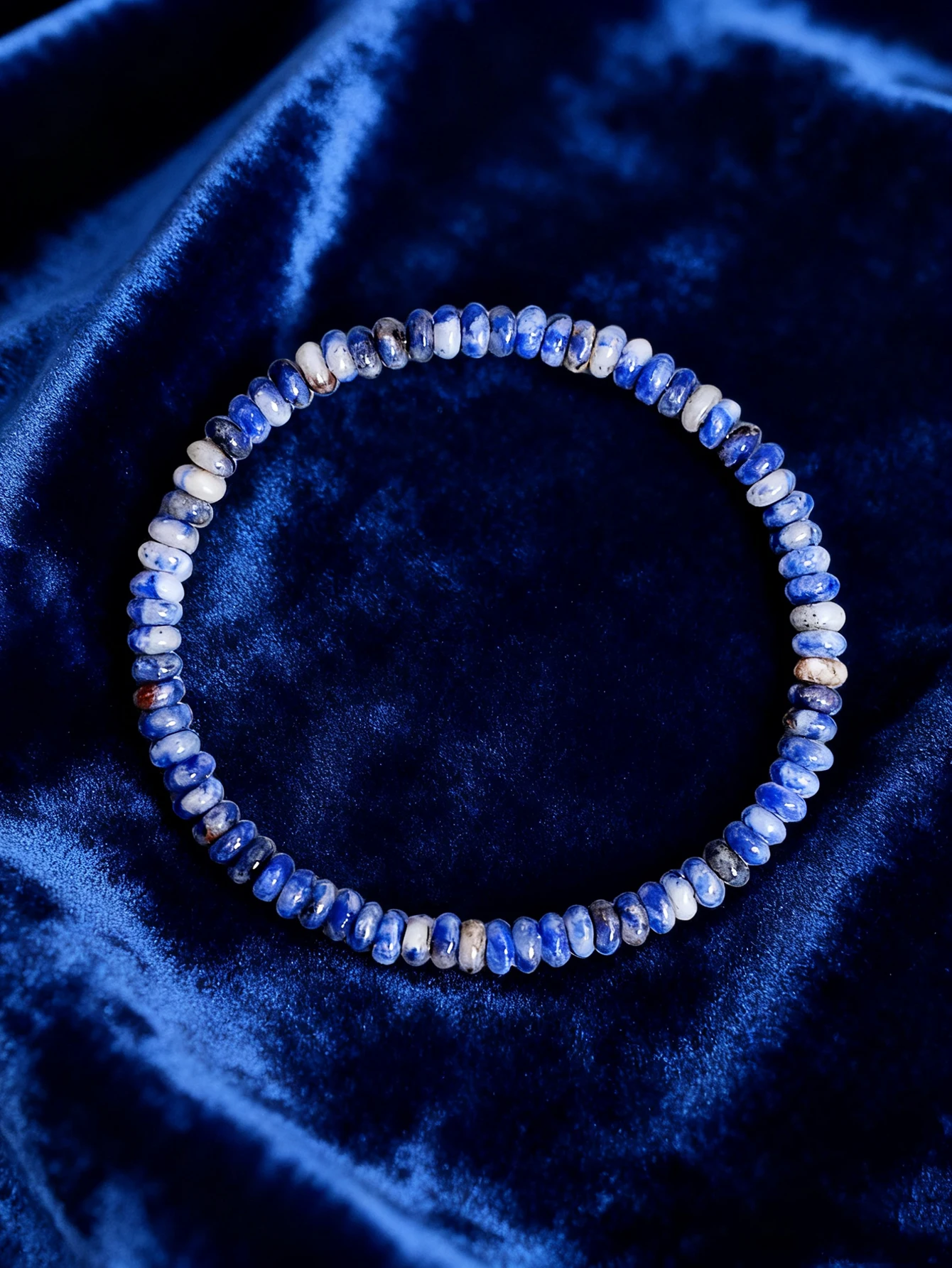 Bracelet de perles en pierre naturelle Sodalite 4x2mm, pour la guérison spirituelle, cadeau de confiance pour la méditation, le Yoga, bijoux unisexes