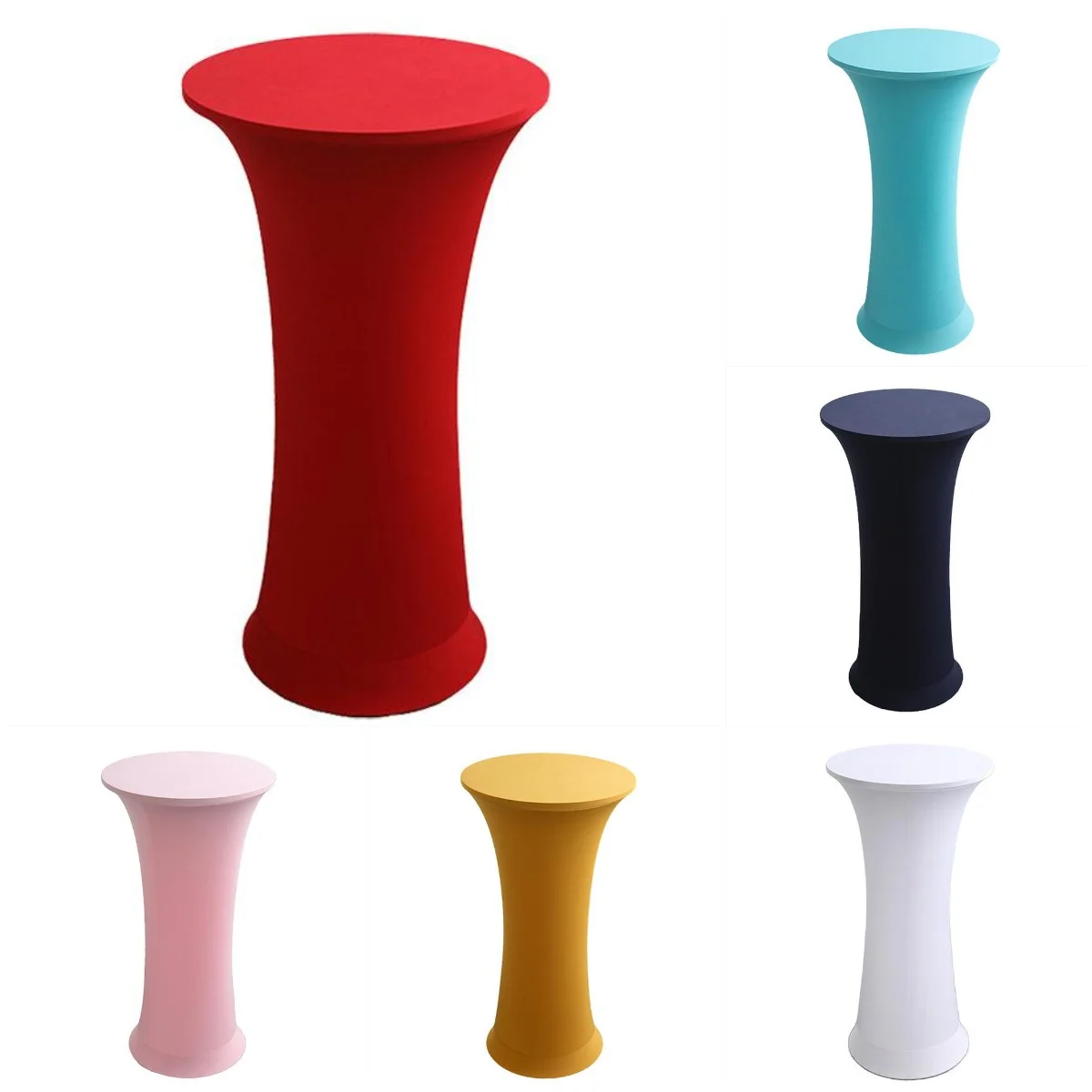 

Wedding Decoration Spandex High Bar Round Base Cocktail Table Cloth Elastic Stretch Table Cover Birthday Party Hotel Holiday Dec