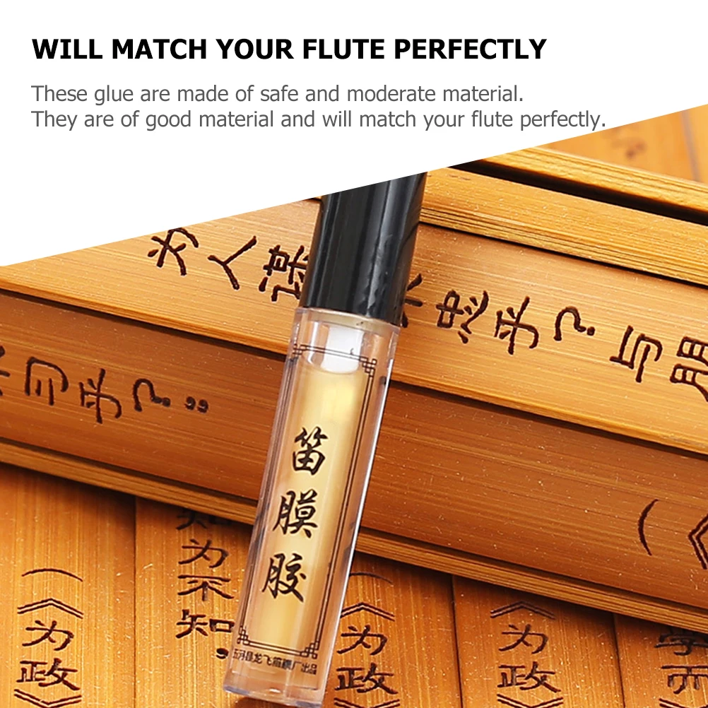 

6pcs Liquid Bamboo Membrane Glue Replacement Traditional Dizi Membrane Glue Accessories Flute Repairing Tools Chinese Flute