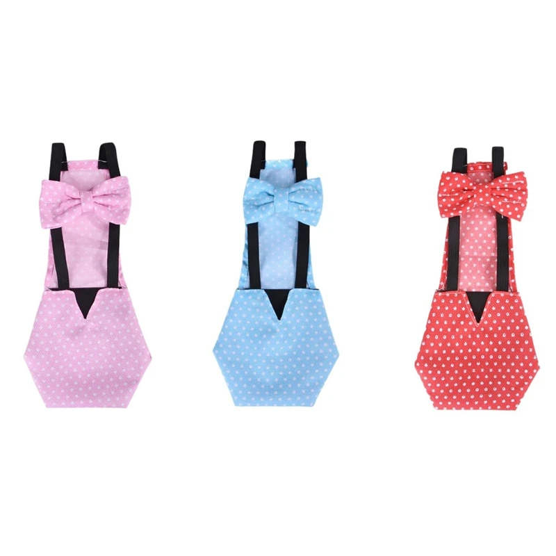 Chicken Diapers Bantam Hens - Reusable 3 Pcs With Bow Ties Poultry Nappies Washable Waterproof For Pets Ducks Silkie Durable L