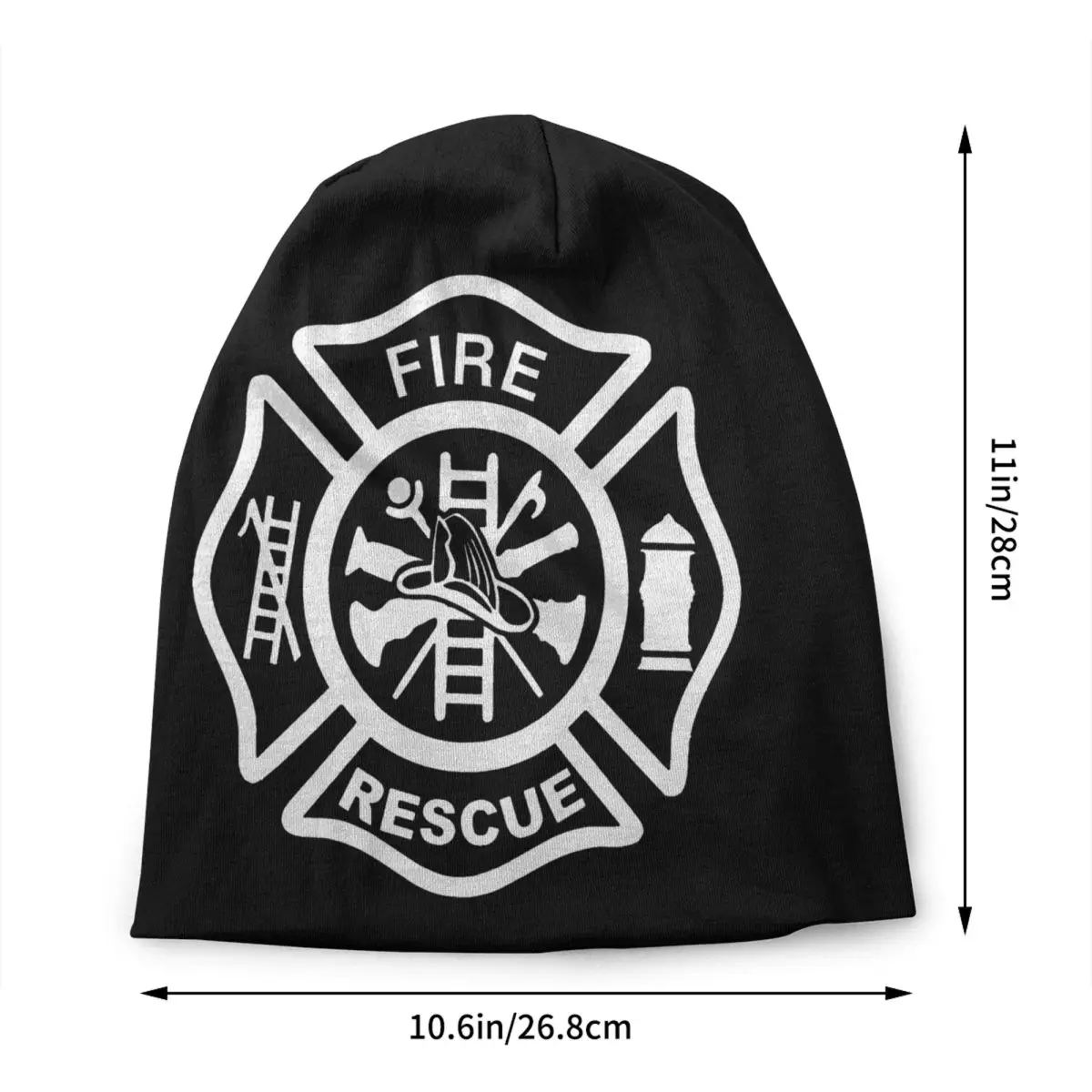 Custom Fire Rescue Firefighter Skullies Beanies Caps Hip Hop Winter Warm Women Men Knit Hats Unisex Adult Bonnet Hats