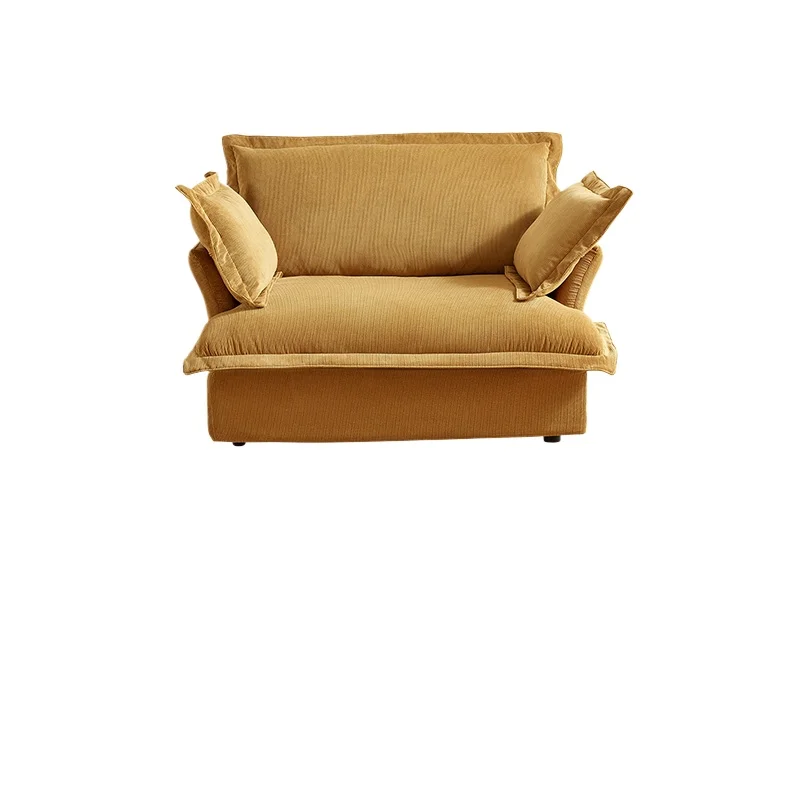 

Modern simple cream style living room balcony removable and washable single cloud sofa