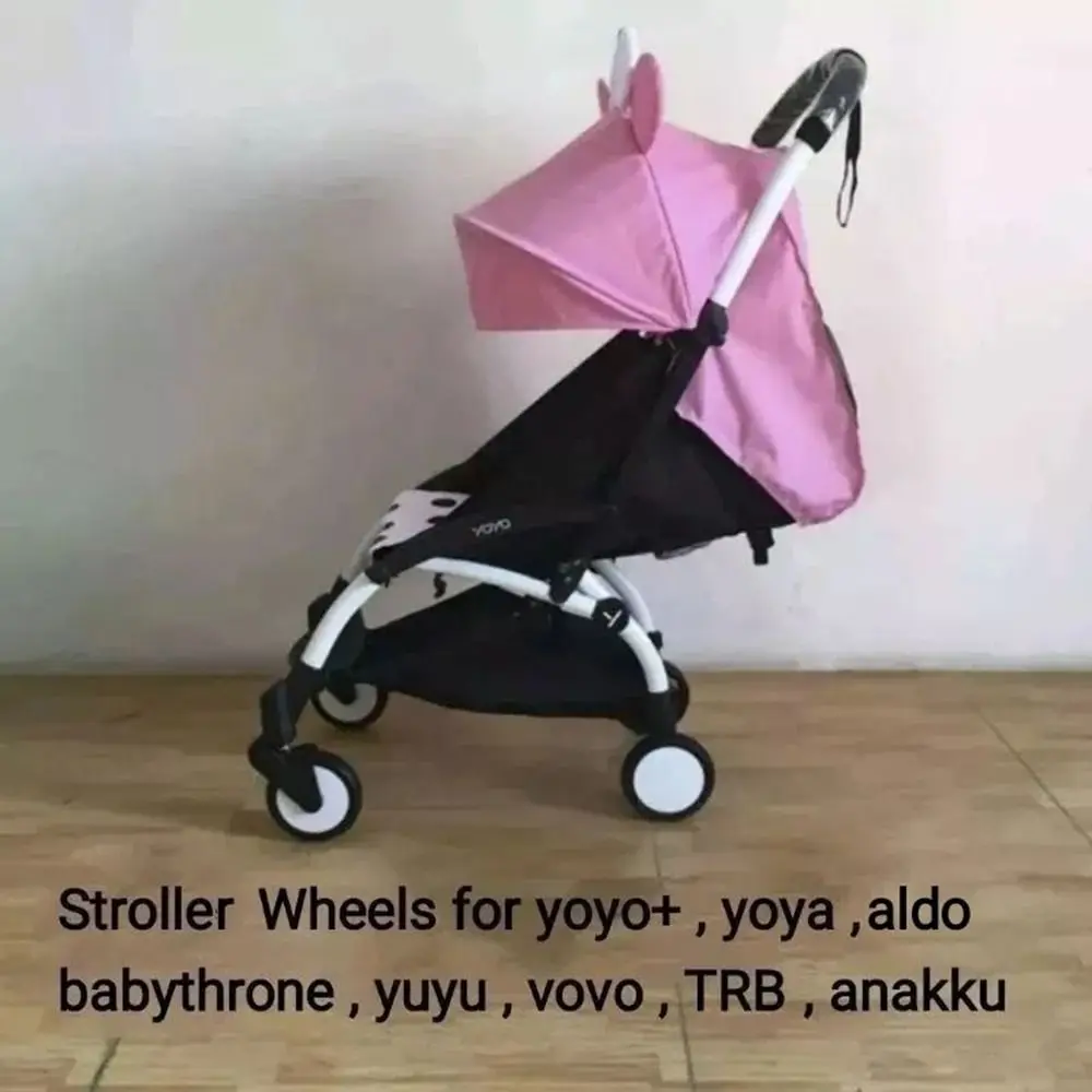 Rubber Stroller Wheel Tyre Silent Bearings Durable Stroller Spare Part Pram Accessories for Babyzenes Yoyo Yoya YuYu