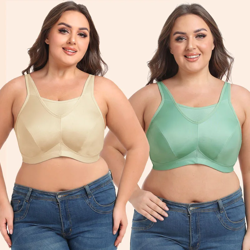 큰 가슴(B-G컵)을 위한 하이 임팩트 플러스 사이즈 스포츠 브라, 풀 커버리지, 미니마이저, 지지력 있는 운동 브라, 여성 요가, 헬스, 피트니스용