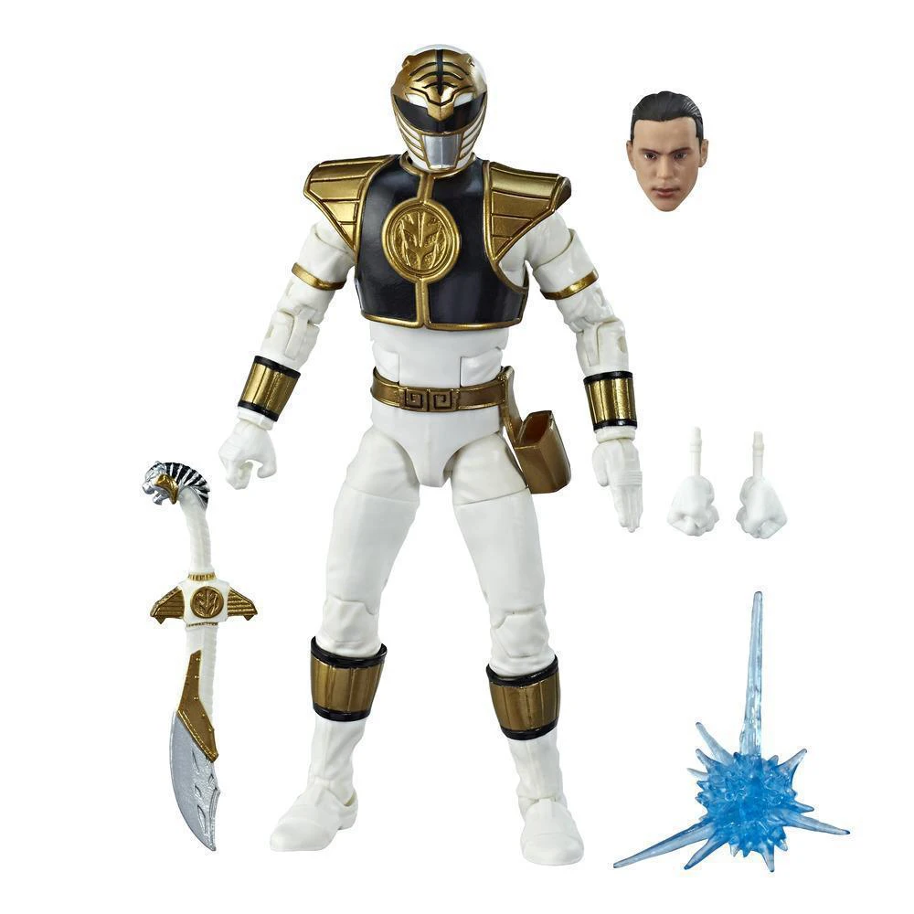 [In-Stock] Hasbro Power Rangers Lightning Collection Mighty Morphin Metallic White Ranger 6-Inch-Scale Action Figure Model Toys