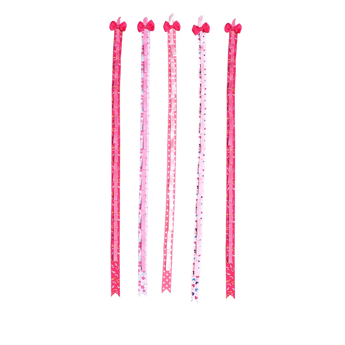 

5Pcs Hair Pin Storage Belt Headband Organizer Super Long Holder Various Sizes Hair Bows Mixed Color Headband Storage Belt