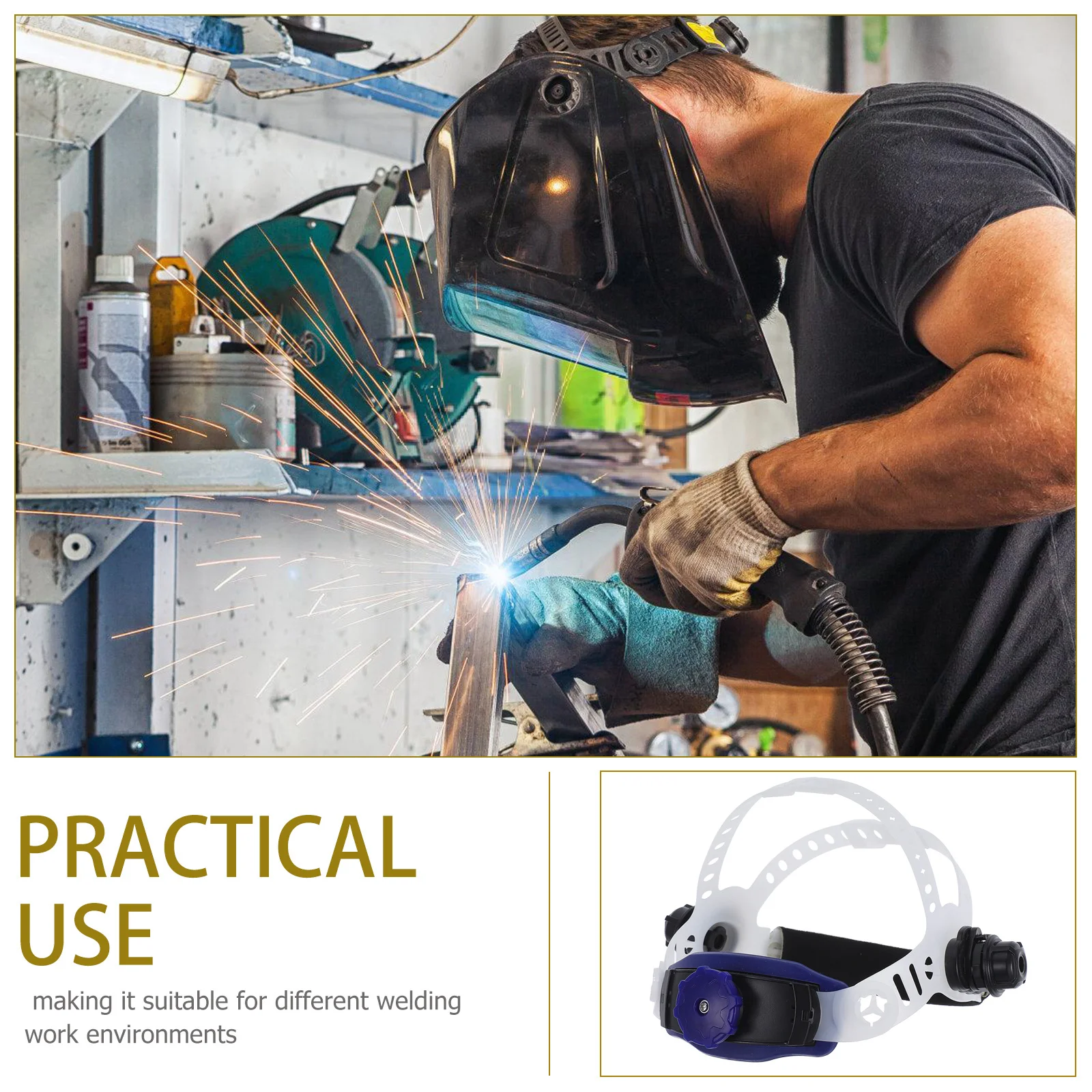 لحام قابل للتعديل حجم امتصاص العرق حماية دائمة لشرارة لحام غطاء الرأس استبدال عدة #5