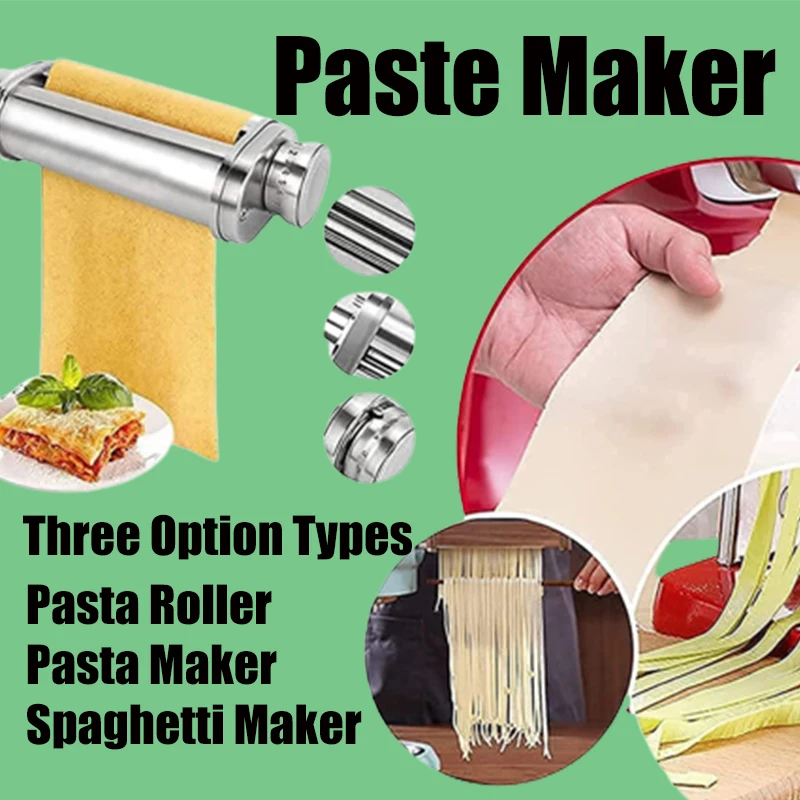 Noodle Paste Makers Parts for Kitchenaid KA Fettucine Spaghetti Cutter Roller Stand Mixers Kitchen Aid Pasta Food Set Processors