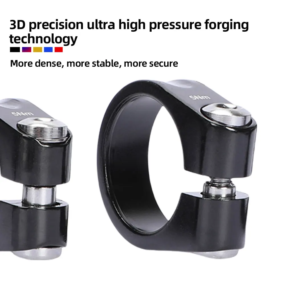 OUO الجبلية الطريق مقعد الدراجة آخر المشبك المزدوج قفل دراجة Seatpost المشبك 28.6/31.8/34.9 مللي متر الألومنيوم مقعد أنبوب كليب مكونات الجبلية