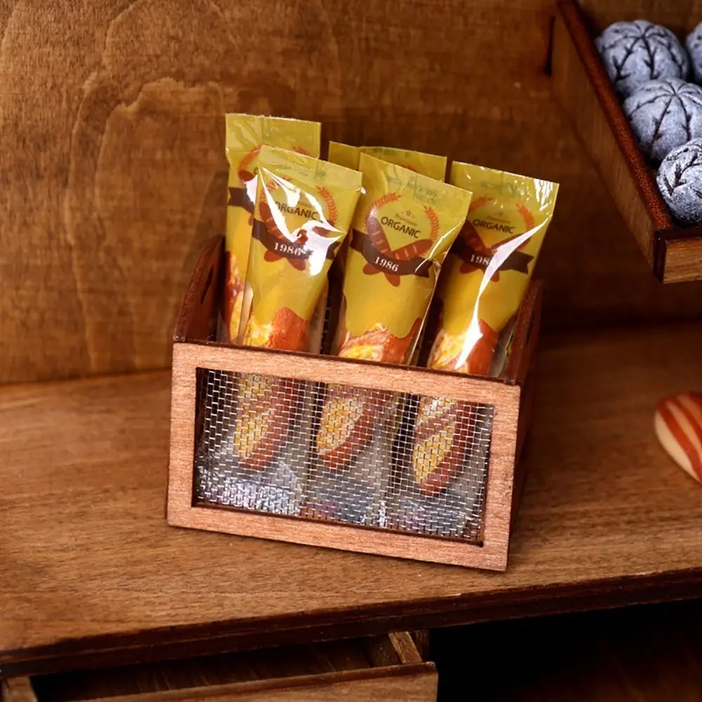 Boîte de rangement multicolore pour maison de poupée, meubles, accessoires de poupée, étagère Miniature en bois, modèle de scène de jardin féerique