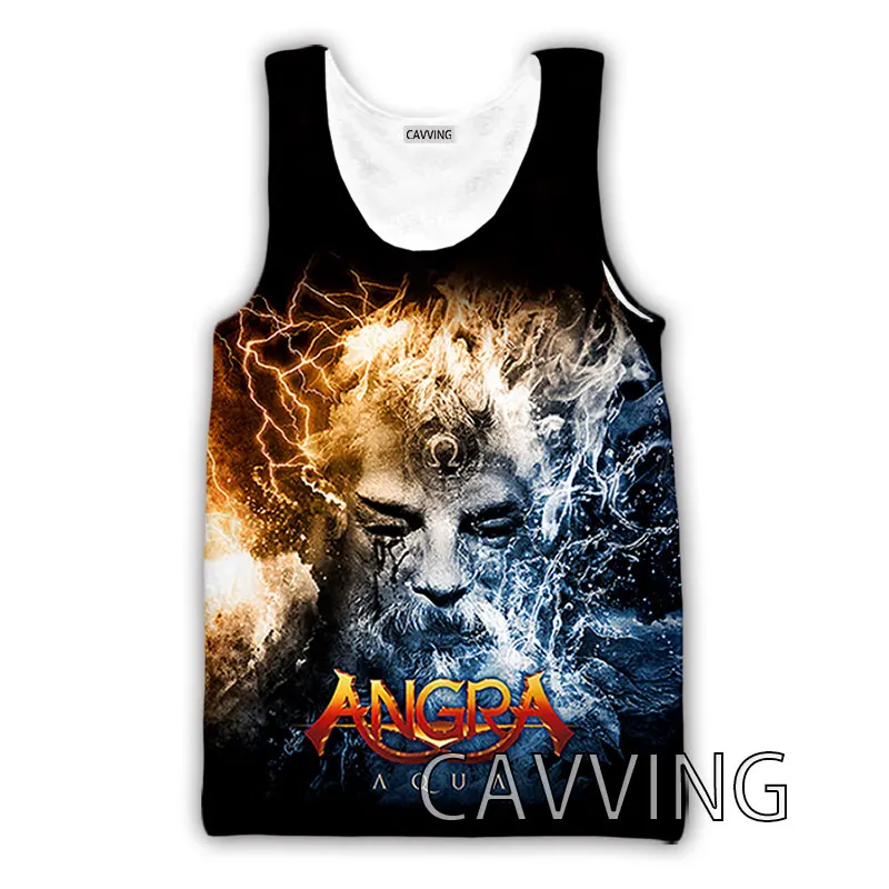 CAVVING 3D Impresso Angra Band Regatas Harajuku Colete Verão Camiseta Camisas Streetwear para Homens/mulheres