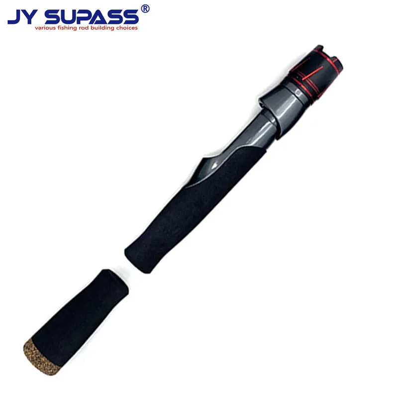 JY SUPASS-مقعد بكرة صيد مخصص ، مقعد بكرة مع صامولة قفل مقعد بكرة ، مقبض قبضة إيفا أسود ، مجموعة Reelseat لإصلاح قصبة الصيد ، VSS