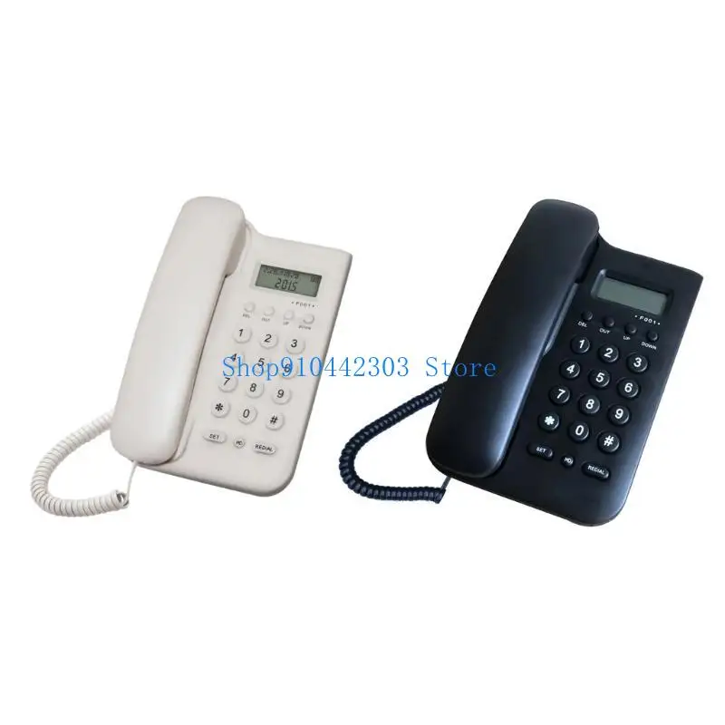 L4MD Basic Landline Telephone with Mute/Redial/ Handsfree Calls Function for Business