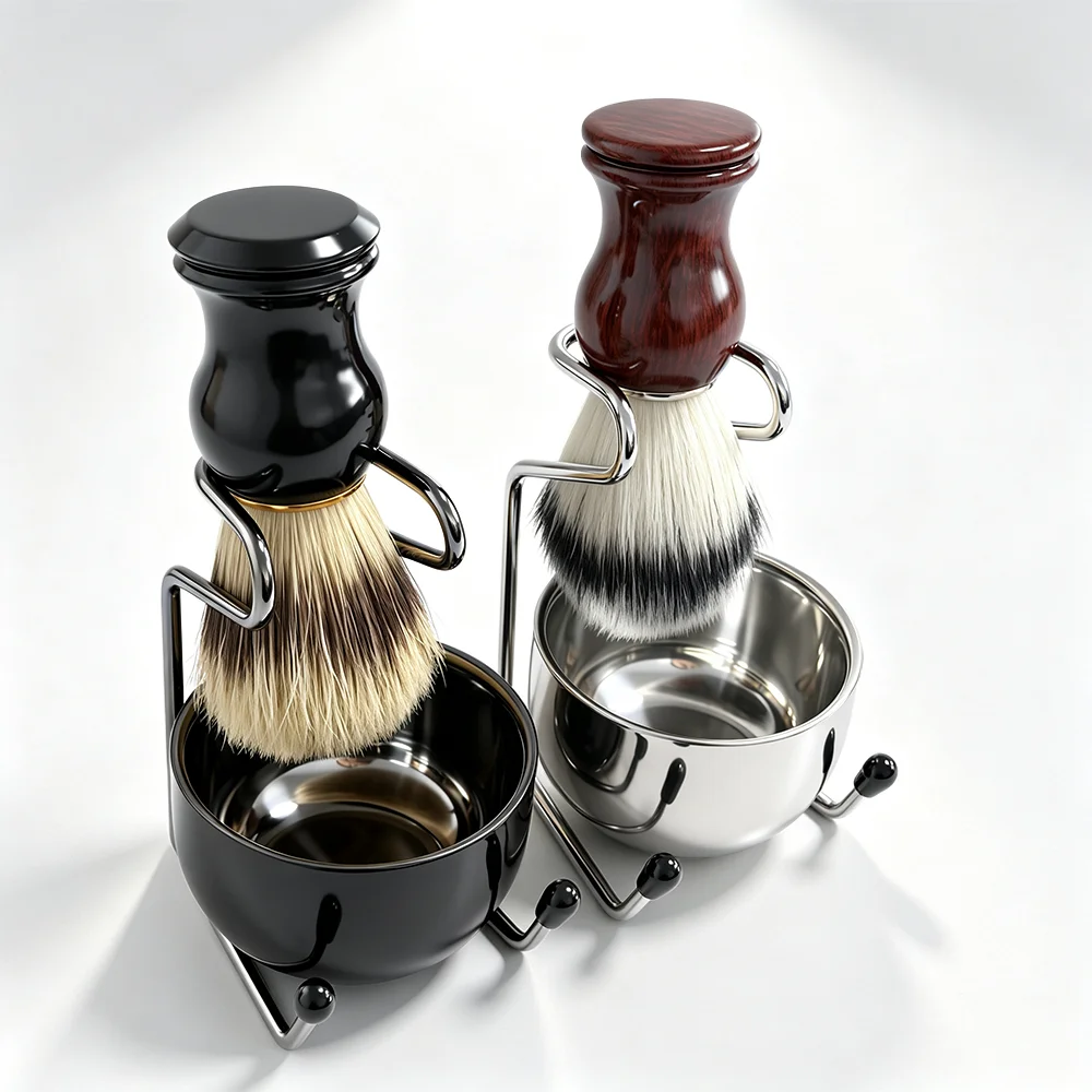 Brosse à raser noire dorée à p - Men'S Grooming Barbershop avis et prix